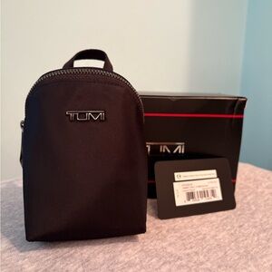 TUMI Black charm pouch